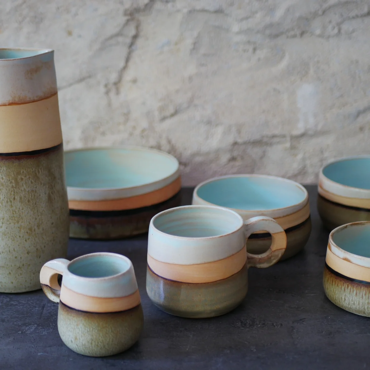 Bols et tasses en grès, L'atelier Sy